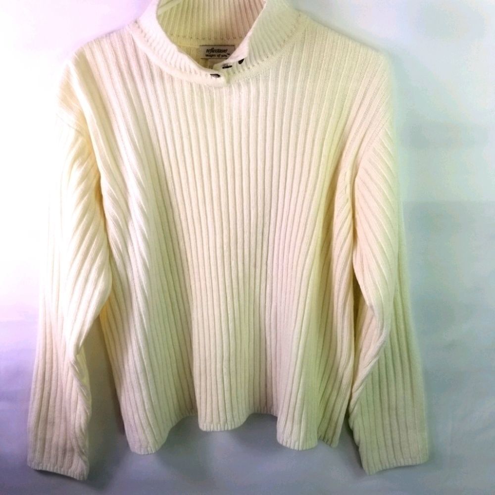 Reflections Ivory Sweater. Size L.
